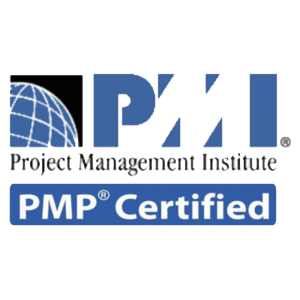 A pmp certification logo with the word pmi