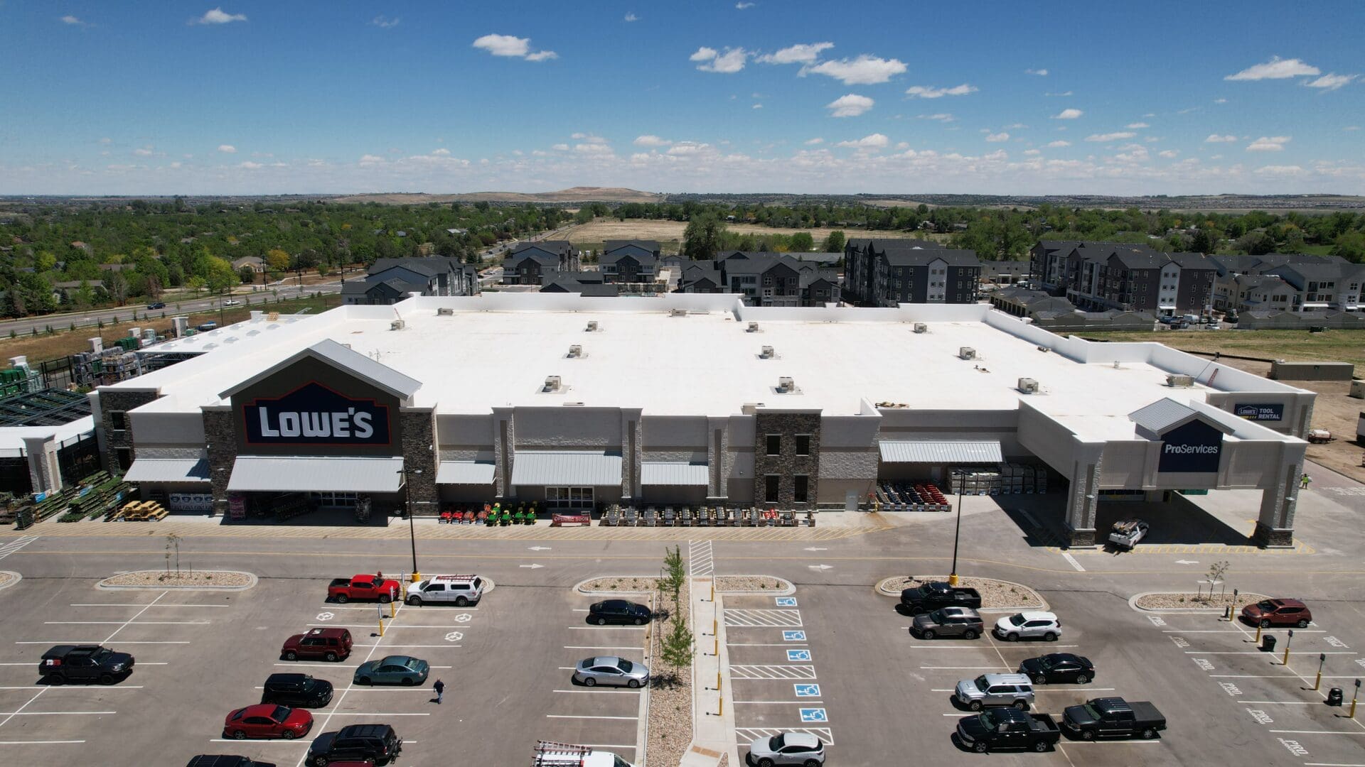 aerial view of lowes center
